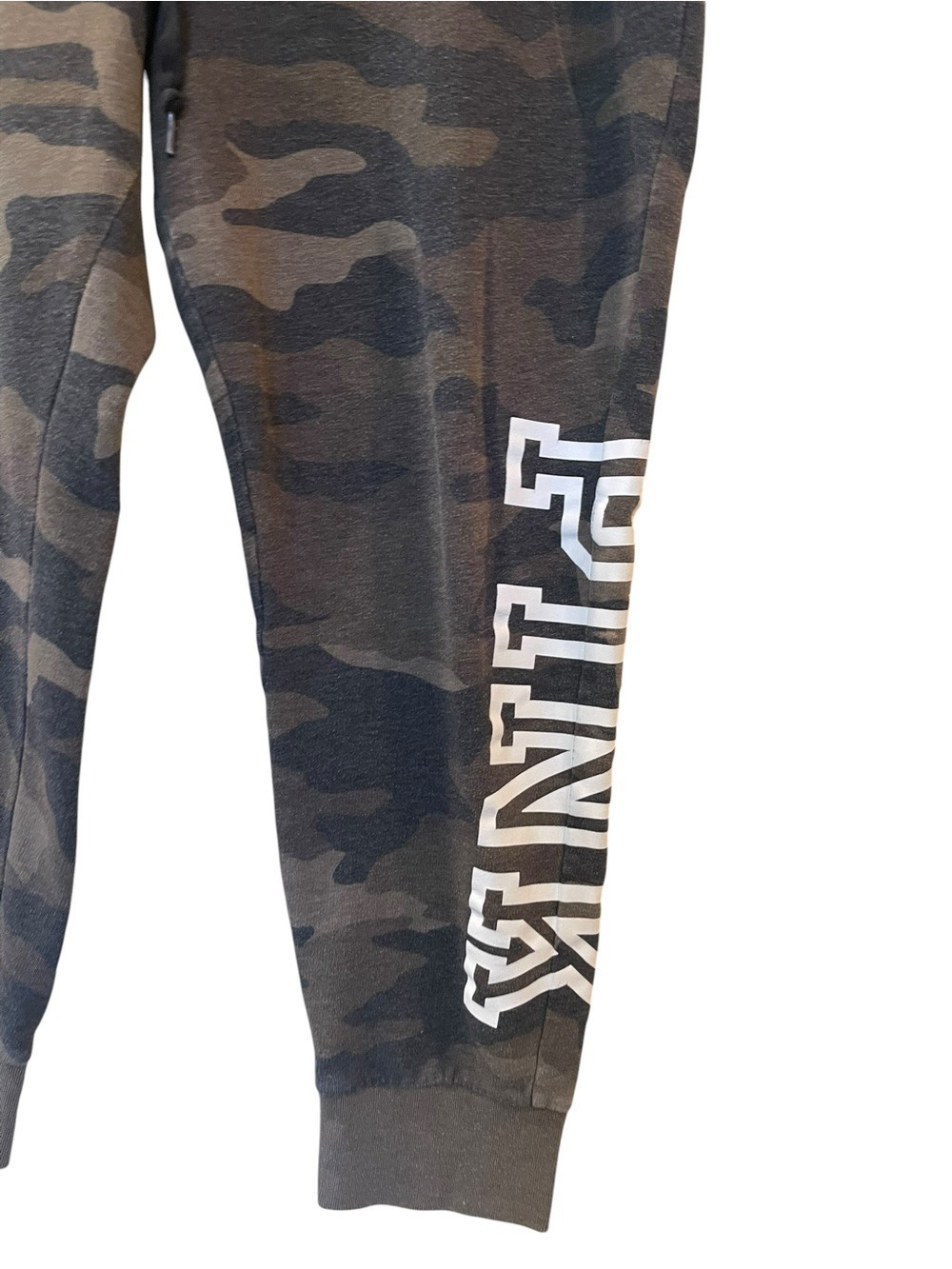 Victoria's Secret Pink Women’s Camo Jogger Pants Green White Logo Size: Large - Picture 4 of 4